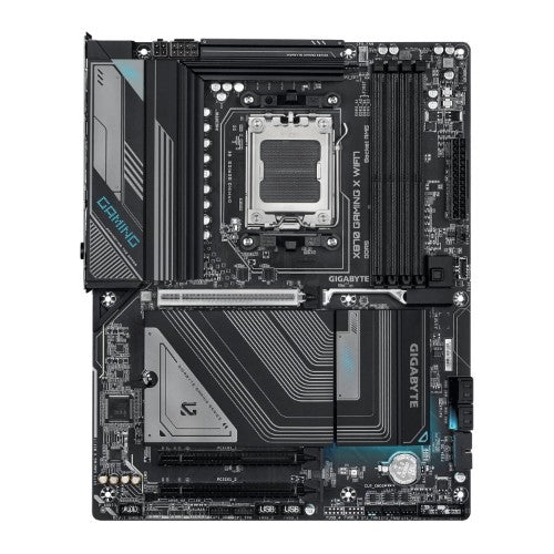 GIGABYTE X870 GAMING X WIFI7 Motherboard - Supports AMD Ryzen 9000 CPUs, 16+2+2 phases VRM, up to 8000MHz DDR5 (OC), 1xPCIe 5.0 + 2xPCIe 4.0, Wi-Fi 7, 2.5GbE LAN, USB 4