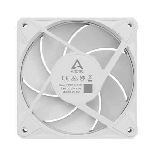 ARCTIC BioniX P12 A-RGB (White) 120 mm PWM Fan with Daisy Chain