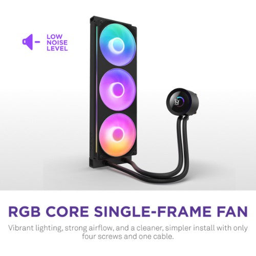 NZXT Kraken Plus 360 RGB Processor All-in-one liquid cooler Black 1 pc(s)