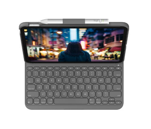 Logitech 920-011423 mobile device keyboard QWERTZ German Bluetooth Grey