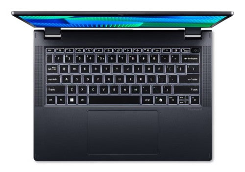 Acer TravelMate TMP414RN-54-TCO-75K1 Intel Core Ultra 7 155U Hybrid (2-in-1) 35.6 cm (14") Touchscreen WUXGA 16 GB DDR5-SDRAM 512 GB SSD Wi-Fi 6E (802.11ax) Windows 11 Pro Blue