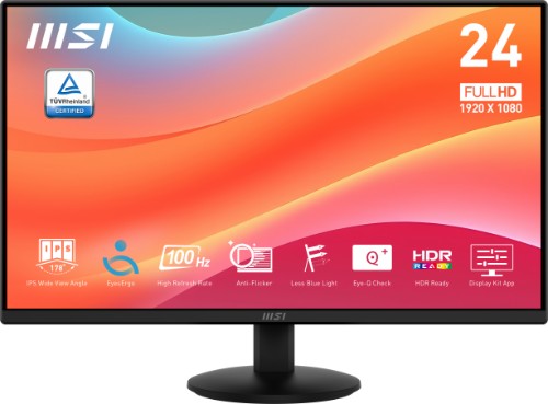 MSI Pro MP242L computer monitor 60.5 cm (23.8") 1920 x 1080 pixels Full HD LCD Black